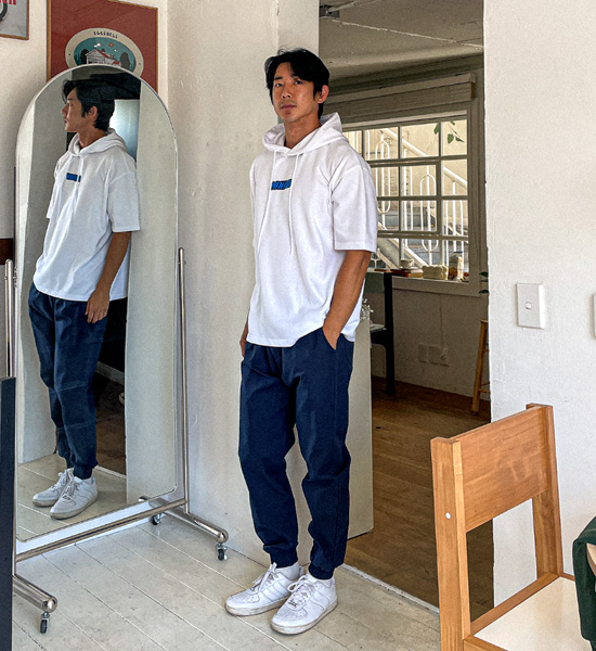 (XL-4XL)<br>러스핀 LONDON 连帽短袖衬衫