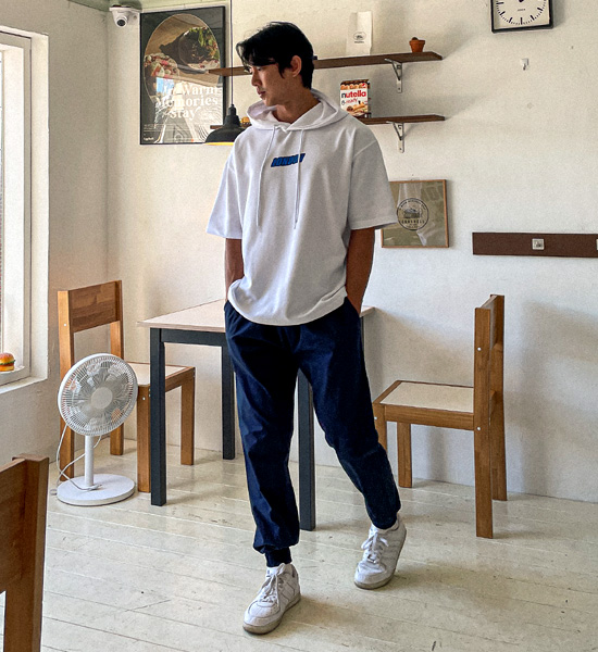 (XL-4XL)<br>러스핀 LONDON 连帽短袖衬衫