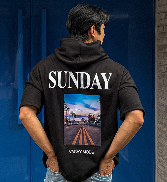 (XL-6XL)<br>썬데이모드 반팔후드