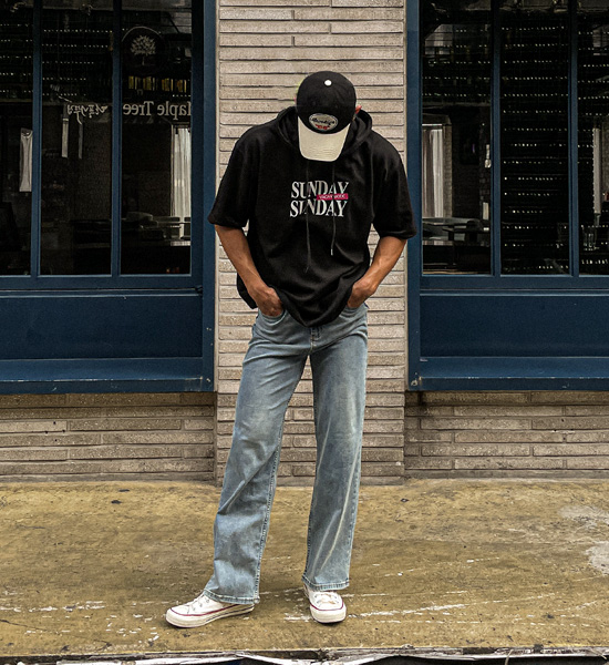 (XL-6XL)<br>썬데이모드 반팔후드