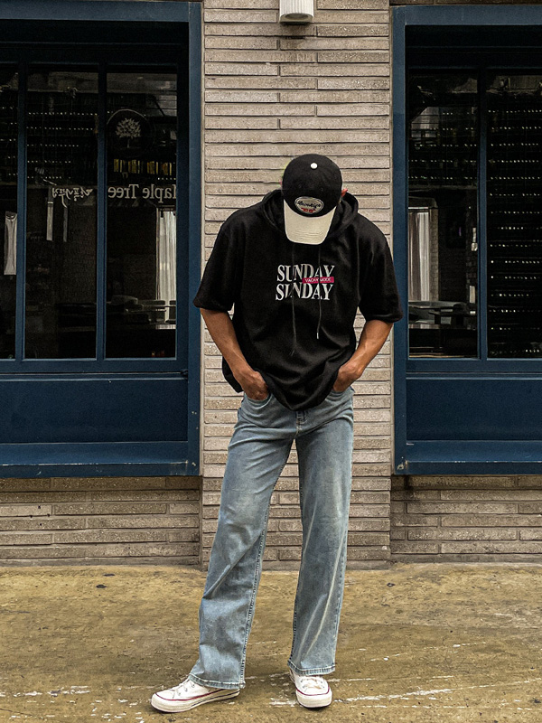 (XL-6XL)<br>썬데이모드 반팔후드