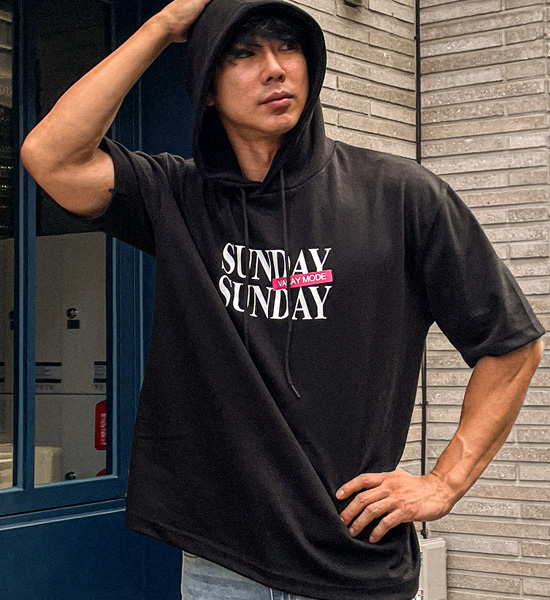 (XL-6XL)<br>썬데이모드 반팔후드
