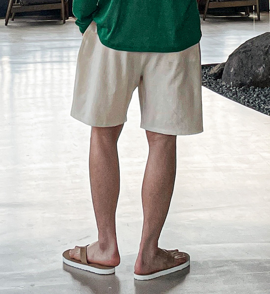 (M-4XL)<br>마카디 亚麻 松紧带短裤 1109