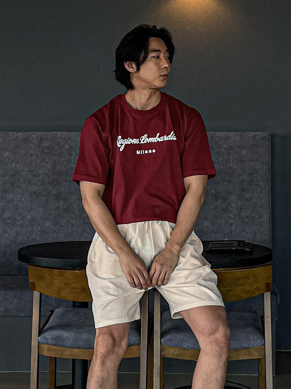 (M-4XL)<br>마카디 亚麻 松紧带短裤 1109