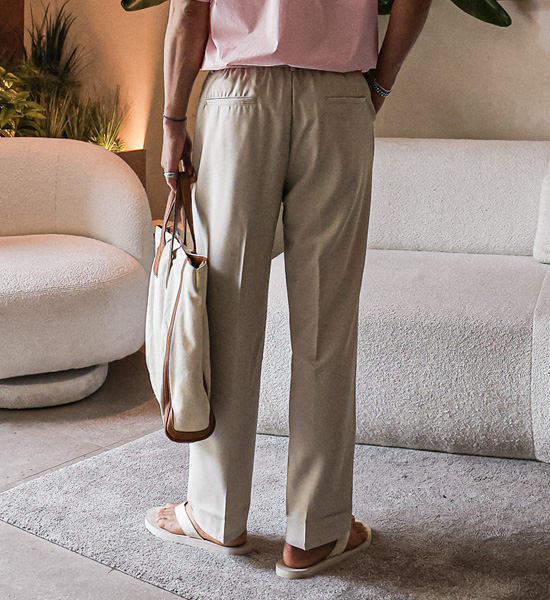 (28-38)<br>리퍼턴 标准配合 后松紧带 宽松长裤 R-42<br><font color="#fb5ec9"><B>[1+1]</B></font>