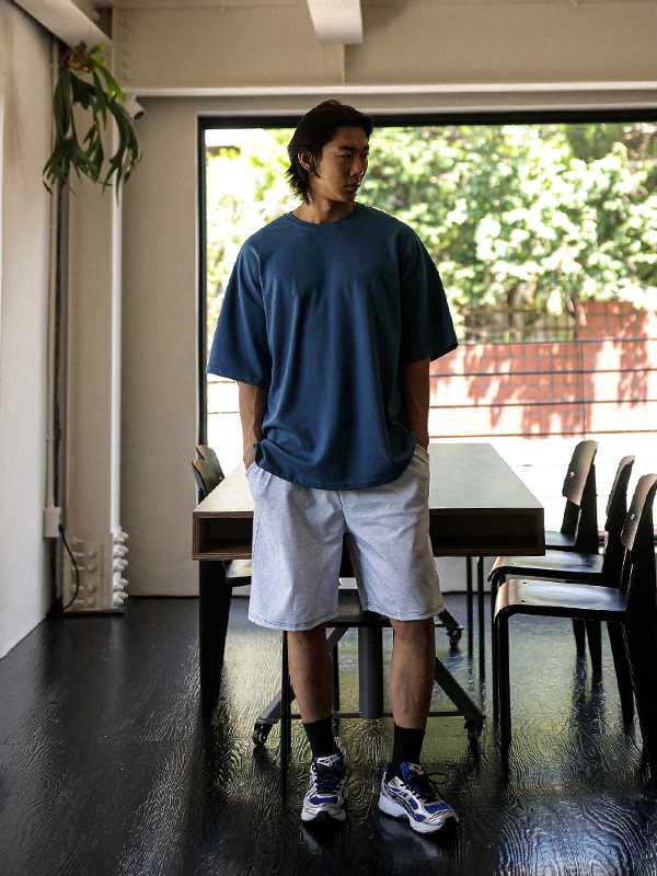 (L-6XL)<br>헤브린 侧缝 短袖T恤