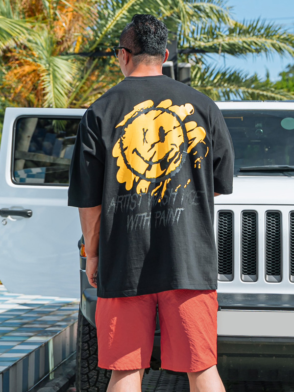 (XL~6XL)<br>페인팅스마일 短袖T恤