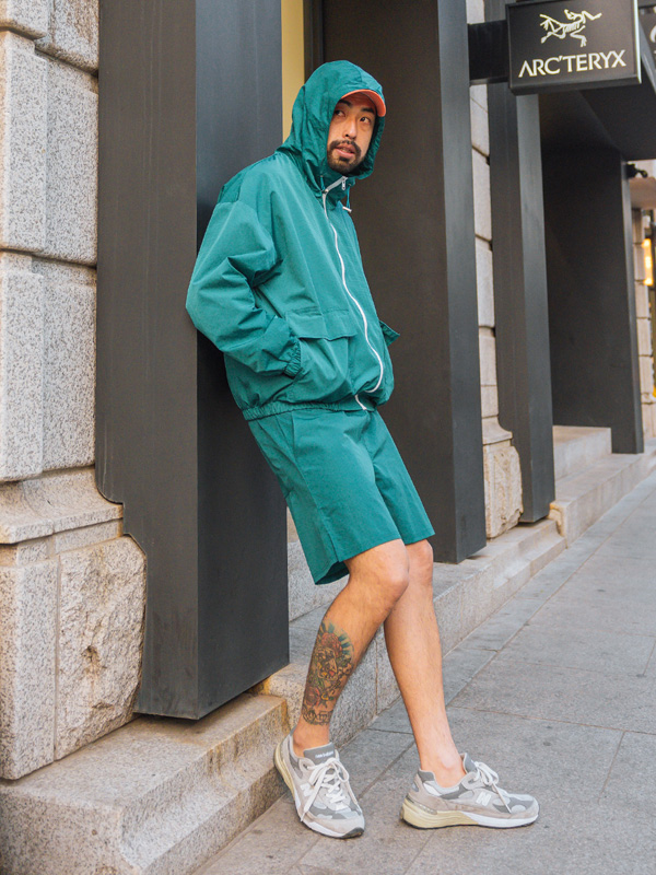 (L-5XL)<BR>페인스빌 带帽外套 +피터만 松紧带短裤