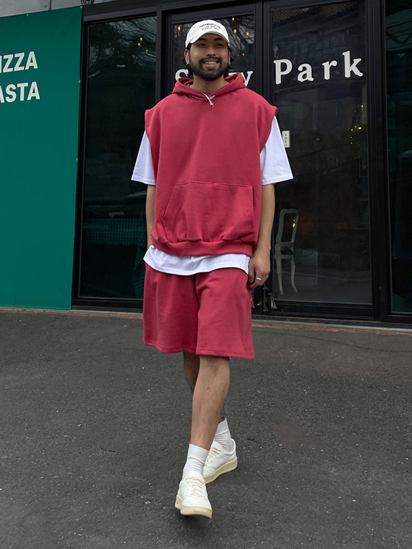 (XL-6XL)<BR>라모니 후드나시+캉가이 松紧带短裤