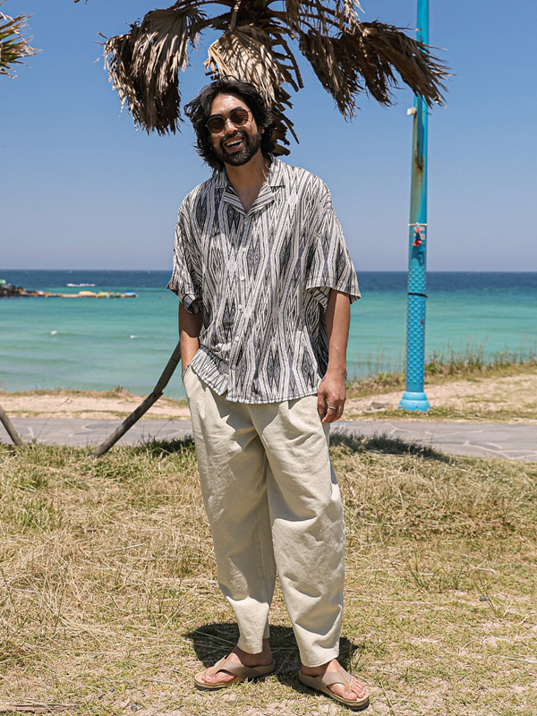 (XL-6XL)<BR>라빌라 开领 短袖衬衫