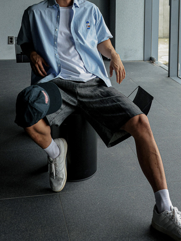 (L-5XL)<BR>루아티 短袖衬衫