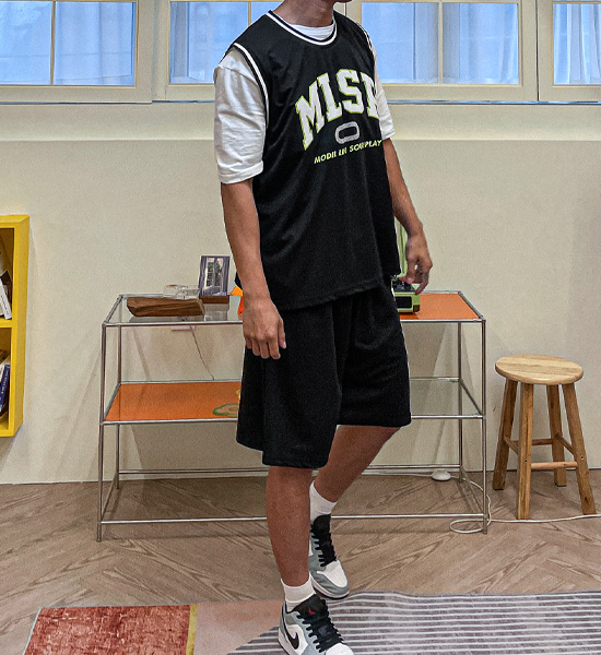 (XL-4XL)<br>모찰리 背心+난디망 松紧带短裤