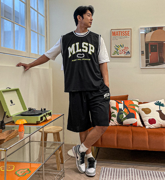 (XL-4XL)<br>모찰리 背心+난디망 松紧带短裤