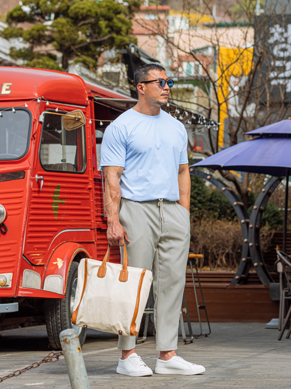 (M-6XL)<br>보카린 短袖T恤<br><B><font color="#072c81">[ W.DNA ]</font><br><font color="#098a09">选择长度 (基础,长款+6cm)</font></B>