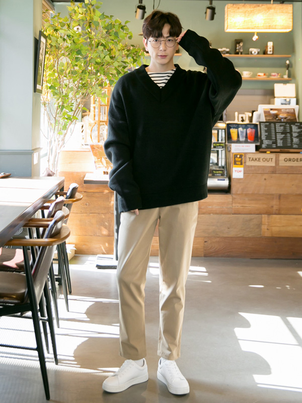 (L-5XL)<br>조별과제하다 썸 针织衫