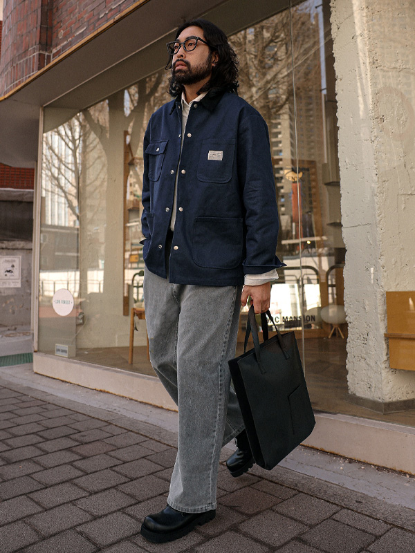 (XL-6XL)<Br>코스토마 골덴카라 工作夹克