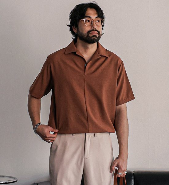 (L-5XL)<BR>자니콜 开领 短袖T恤