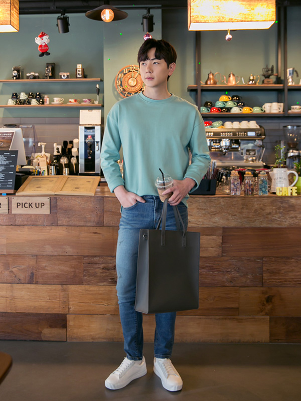 (L~5XL)<br>환절기 长袖t恤