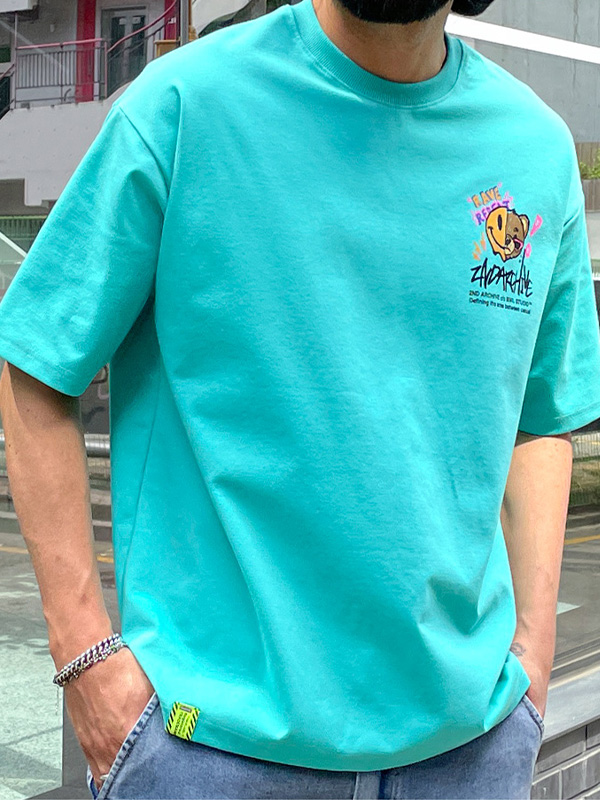 (L-5XL)<BR>레이베어 短袖T恤