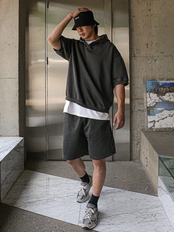 (3XL-6XL)<br>로나이프 短袖连帽衫