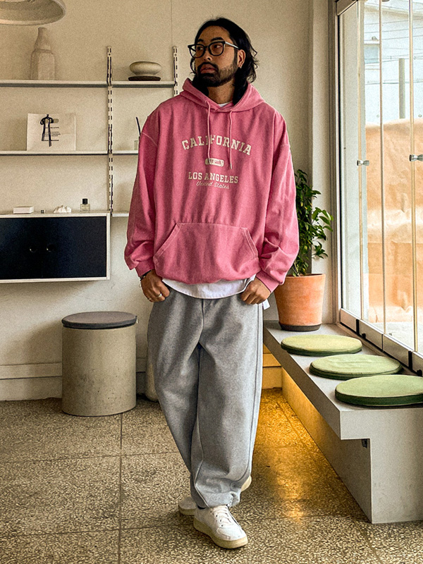 (M-5XL)<BR>트리펀 颜料 带帽T恤