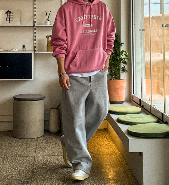 (M-5XL)<BR>트리펀 颜料 带帽T恤