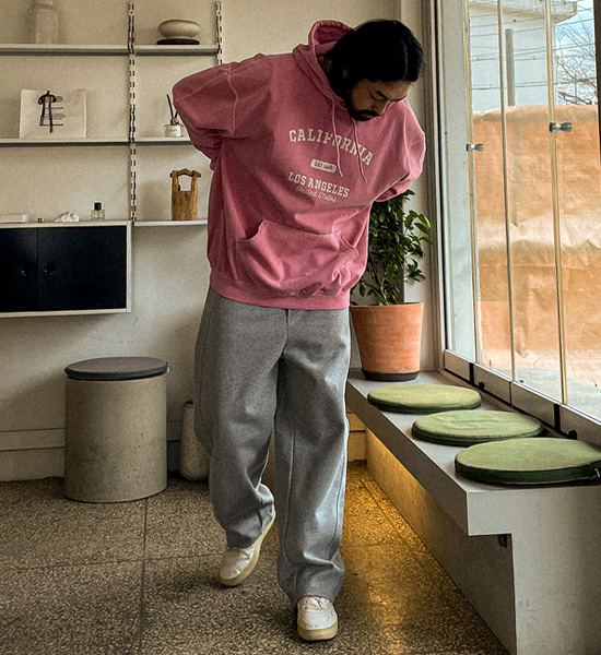 (M-5XL)<BR>트리펀 颜料 带帽T恤