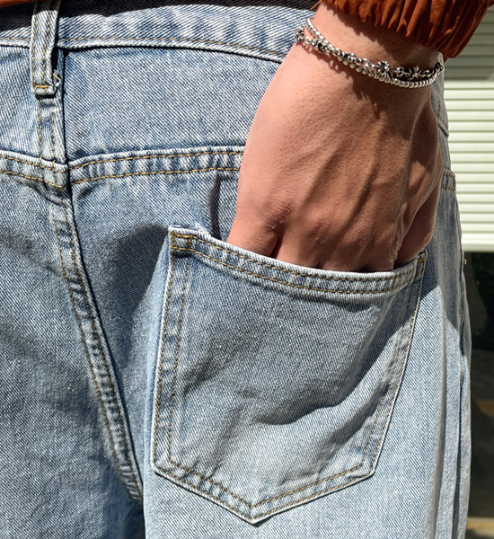 (S-5XL)<BR>메리드 广泛的 牛仔裤 816