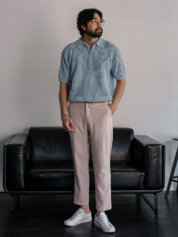 (2XL-5XL)<BR>니토다 短袖领针织品