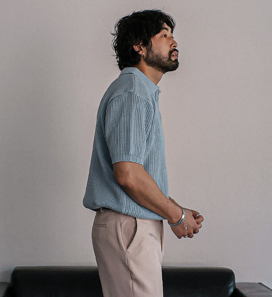 (2XL-5XL)<BR>니토다 短袖领针织品