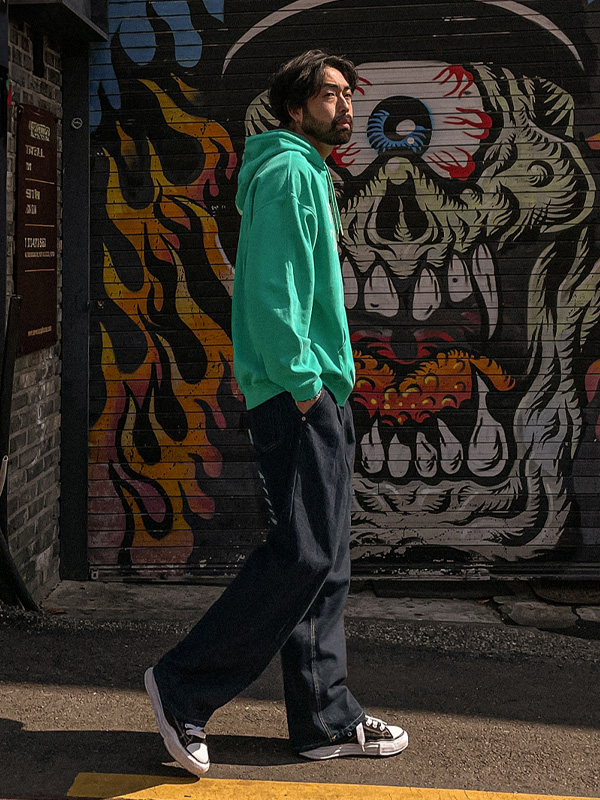 (S-5XL)<BR>아트요 半宽配合 无洗牛仔裤 9325