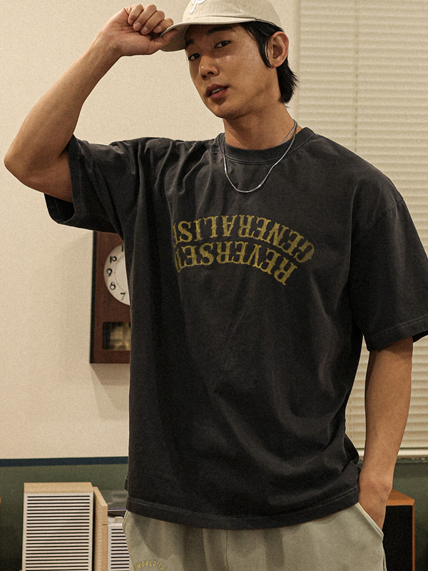 (XL-4XL)<BR>로모틴 颜料 短袖T恤