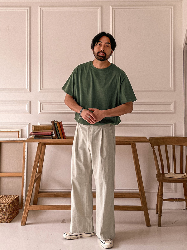 (M-6XL)<br>옹기종기 圆形短袖连体衣 <br><font color="#098a09"><B>选择长度 (基础,长款+6cm)</B></font>