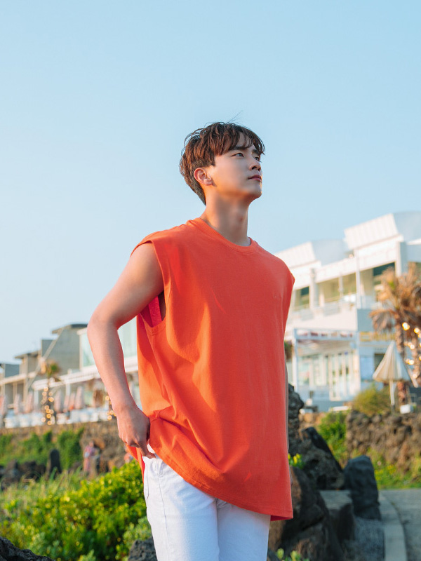 (L-5XL)<br>라이츠 favorite 后开叉背心