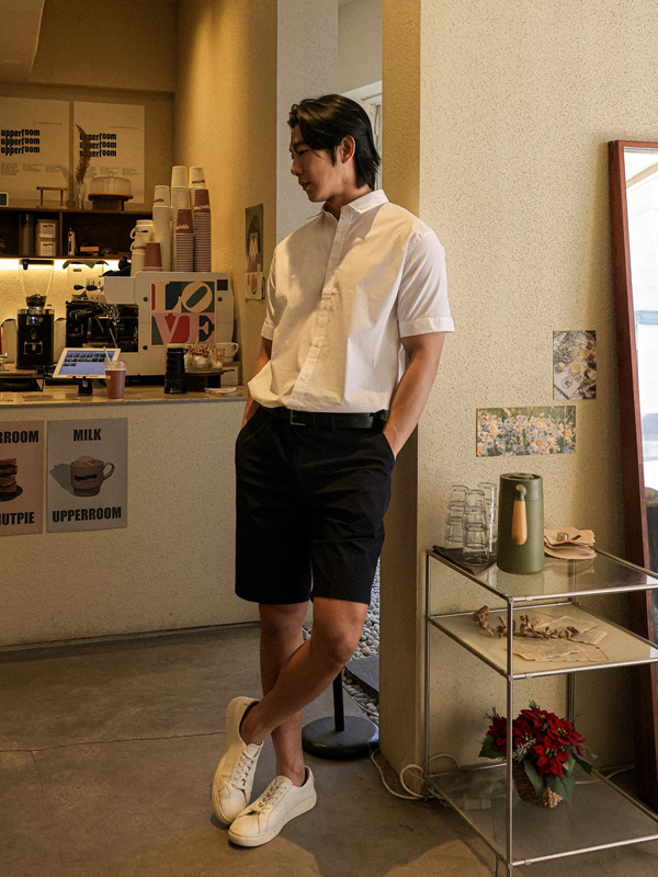 (M~5XL)<br>안드로 短袖衬衫