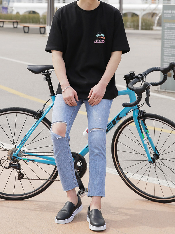 (L~5XL)<br>마푸토 金色短袖衬衫