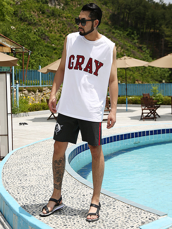 (M~5XL)<BR>멜란지샤크 唤醒裤