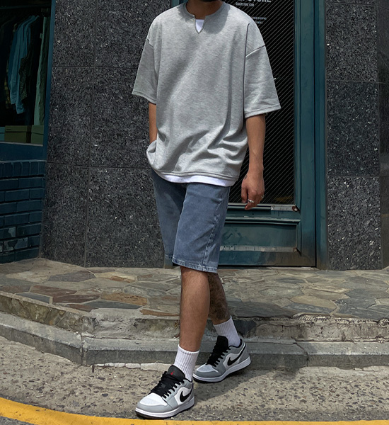 (XL-6XL)<BR>반드라 分层 短袖T恤