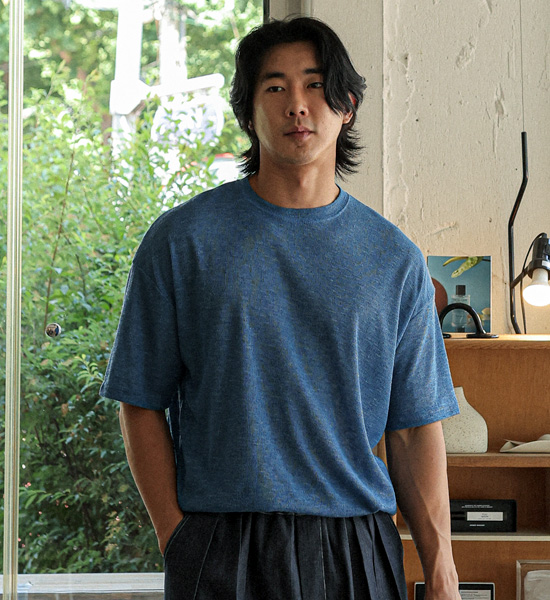 (2XL-5XL)<BR>타즈하 린넨반팔티