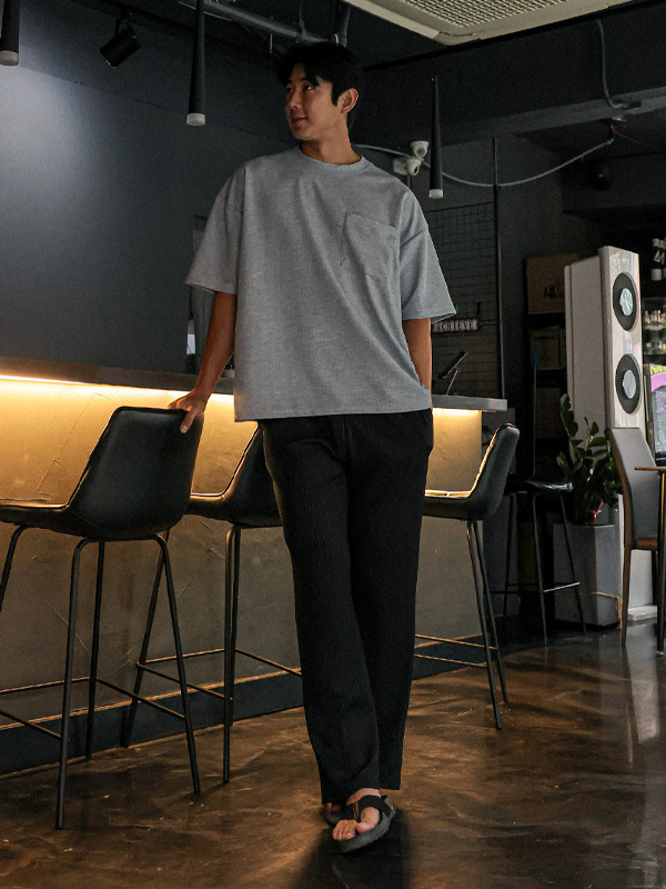 (M-3XL)<br>소마라디 半宽配合 松紧带裤 H0029