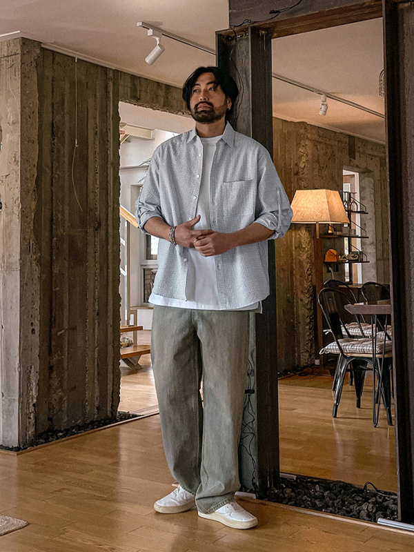 그라니타 半宽配合 牛仔裤