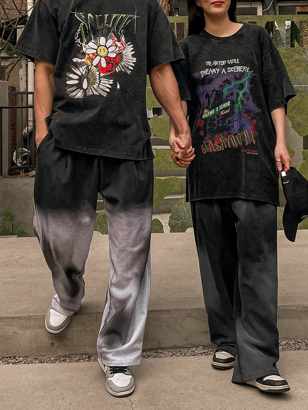 (L-4XL)<br>티프란 半宽配合 松紧带裤