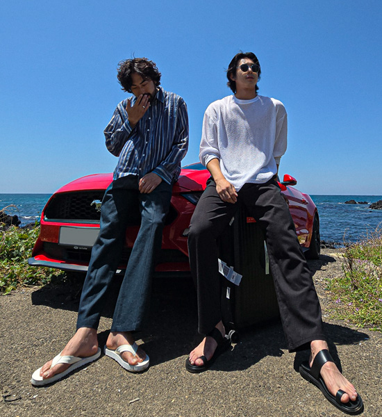 (L-5XL)<BR>켈시 亚麻插条 半宽配合 松紧带裤