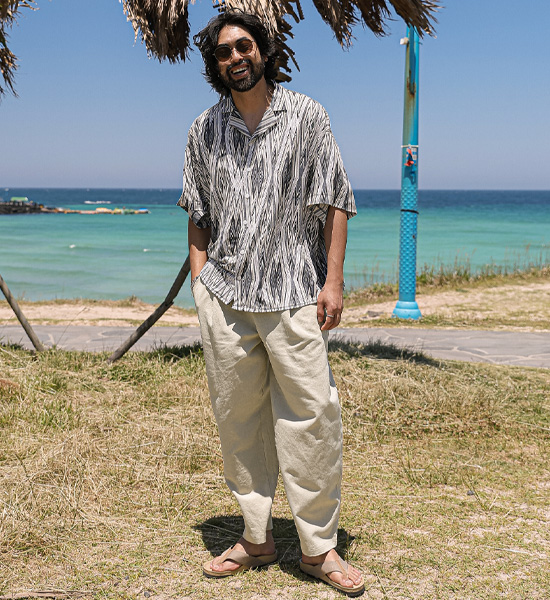 (M-5XL)<BR>쿠티치 半宽配合 亚麻绑带裤 A24