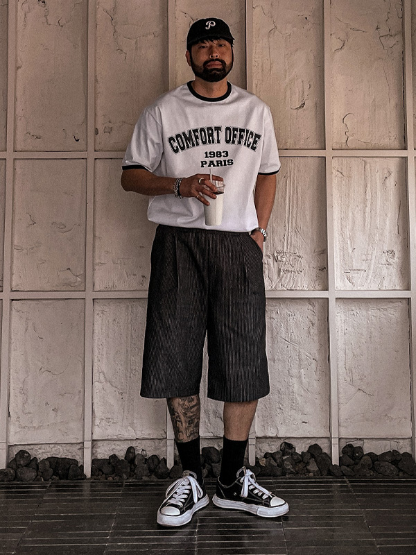 (L-5XL)<BR>푸기카 百慕大 牛仔束腰短裤