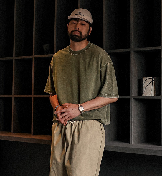 (M-6XL)<br>조나코 颜料 短袖T恤