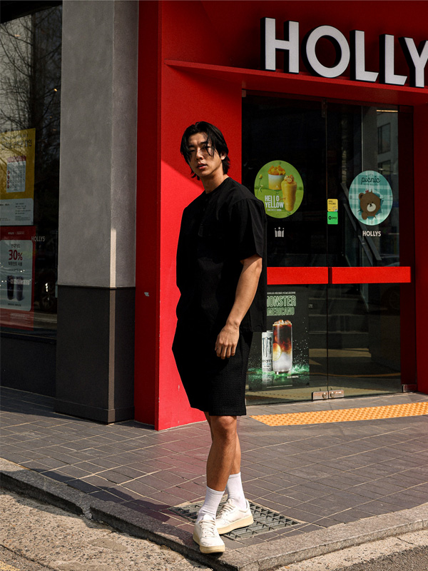 (XL-4XL)<br>반모리사 亨利颈 短袖T恤