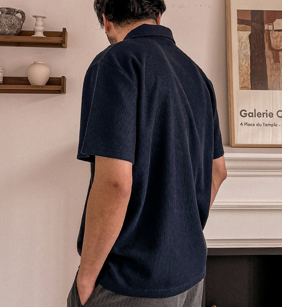 (M-4XL)<BR>캐스단 短袖领针织品