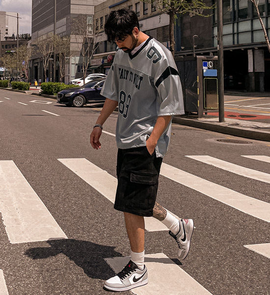 (XL-6XL)<BR>타바오트 货运牛仔布 松紧带短裤