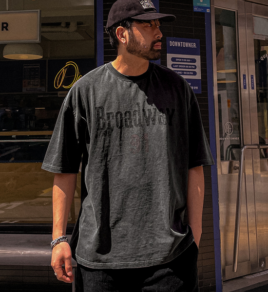 (XL-6XL)<BR>브로드리 颜料 短袖T恤